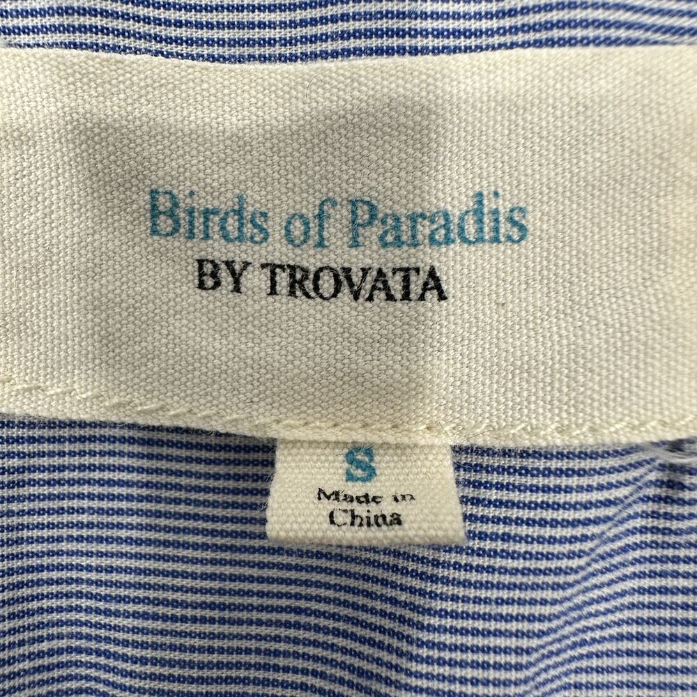 Birds of Paradis Trovata Shirt Womens Small Floral Corduroy Button Up Top - Picture 5 of 10